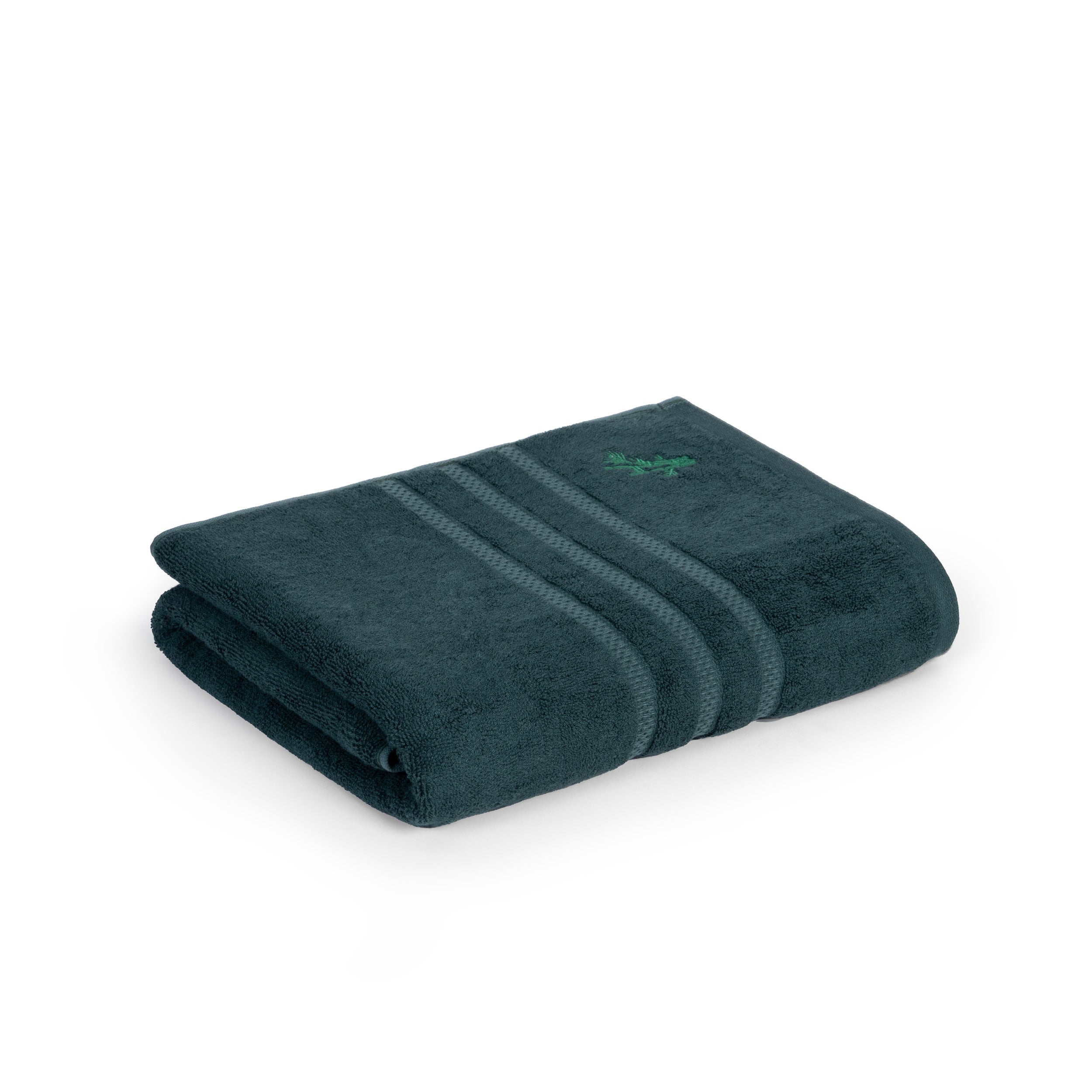 Feather & Spun Bamboo Cotton Bath Towel | Lavender Fragrance | Oeko-TEX® Standard 100 | Double Needle Stitch | Anti Microbial | 600 GSM | 76 cms x 137 cms - Jade Forest | Pack of 1