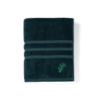 Feather & Spun Bamboo Cotton Bath Towel | Lavender Fragrance | Oeko-TEX® Standard 100 | Double Needle Stitch | Anti Microbial | 600 GSM | 76 cms x 137 cms - Jade Forest | Pack of 1
