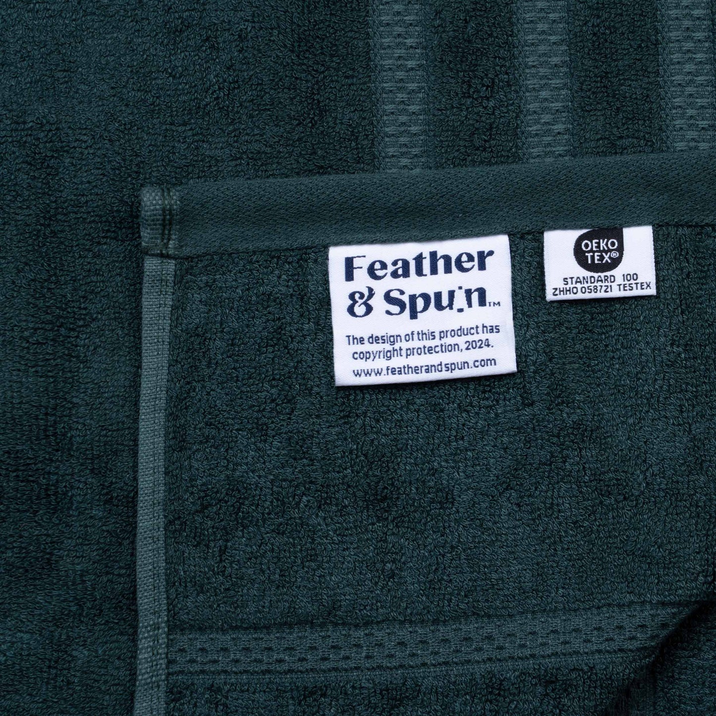 Feather & Spun Bamboo Cotton Bath Towel | Lavender Fragrance | Oeko-TEX® Standard 100 | Double Needle Stitch | Anti Microbial | 600 GSM | 76 cms x 137 cms - Jade Forest | Pack of 1