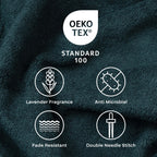 Feather & Spun Bamboo Cotton Bath Towel | Lavender Fragrance | Oeko-TEX® Standard 100 | Double Needle Stitch | Anti Microbial | 600 GSM | 76 cms x 137 cms - Jade Forest | Pack of 1