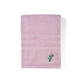 Feather & Spun Bamboo Cotton Bath Towel | Lavender Fragrance | Oeko-TEX® Standard 100 | Double Needle Stitch | Anti Microbial | 600 GSM | 76 cms x 137 cms - Petal Pink | Pack of 1