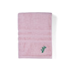 Feather & Spun Bamboo Cotton Bath Towel | Lavender Fragrance | Oeko-TEX® Standard 100 | Double Needle Stitch | Anti Microbial | 600 GSM | 76 cms x 137 cms - Petal Pink | Pack of 1