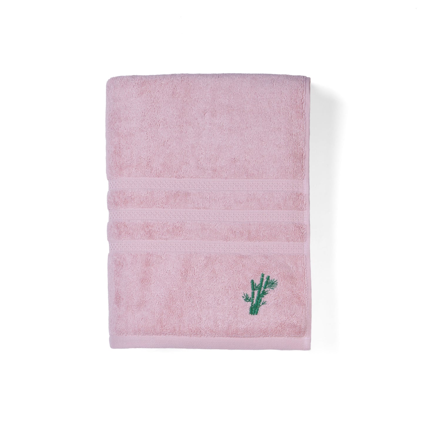 Feather & Spun Bamboo Cotton Bath Towel | Lavender Fragrance | Oeko-TEX® Standard 100 | Double Needle Stitch | Anti Microbial | 600 GSM | 76 cms x 137 cms - Petal Pink | Pack of 1