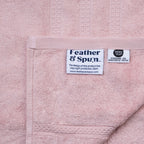 Feather & Spun Bamboo Cotton Bath Towel | Lavender Fragrance | Oeko-TEX® Standard 100 | Double Needle Stitch | Anti Microbial | 600 GSM | 76 cms x 137 cms - Petal Pink | Pack of 1