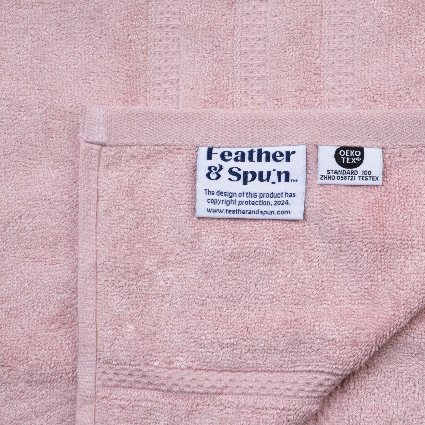 Feather & Spun Bamboo Cotton Bath Towel | Lavender Fragrance | Oeko-TEX® Standard 100 | Double Needle Stitch | Anti Microbial | 600 GSM | 76 cms x 137 cms - Petal Pink | Pack of 1