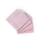 Feather & Spun Bamboo Cotton Face Towel | Lavender Fragrance | Oeko-TEX® Standard 100 | Double Needle Stitch | Anti Microbial | 600 GSM | 33 cms x 33 cms - Petal Pink | Pack of 4